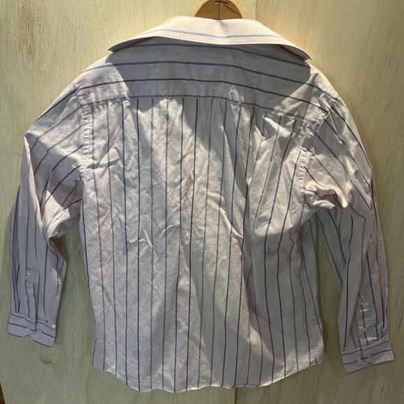 Bugatchi Men's Long Sleeve Pink Stripe Button Up Shirt Shaped Fit large? - Picture 6 of 7